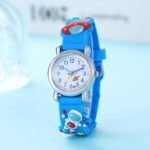 Youngsters' Cute Astronaut & Ufo Quartz Watch - Silicone Band, Non-Waterproof, Blue - Image 5