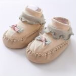 Soft Non-Slip Baby First Walkers Shoes - With Bow Accent, Pastel Pink/Beige/, Non-Toxic Gripping Soles For Toddlers Learning To Walk, All-Season Infant Floor Socks For Boys & Girls - Ideal Birthday Or Christmas Gift, Toddler Walking Aid, Stylish Toddler Footwear, Comfortable Toddler Footwear, New Parents - Image 7