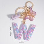 Butterfly Letter Keychain Pendant Key Chain, Girls Accessories, School Bag Pendant - Image 23