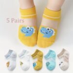 5Pairs Boys Girls Kids Thin Mesh Breathable Soft Comfy Socks, Cartoon Cute Socks, Children'S Trendy Socks For Spring Summer - Image 11