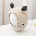 Toddler Winter Knit Hat With Fleece-Lined Ears & Adjustable Toggle Closure - Soft Stretchy Warm Beanie For Boys & Girls, Mixed Colors, Christmas Gift, Hand Wash Only, Baby Winter Hat, Festive Toddler Wear, Cold Weather Accessory, Playful Design, Cozy Fabric, Infants And Toddlers - Image 3