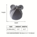 3Pcs Infant And Newborn Hat, Soft Infant/Newborn Tie Head Cover - Image 3