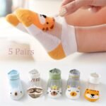 5Pairs Boys Girls Kids Thin Mesh Breathable Soft Comfy Socks, Cartoon Cute Socks, Children'S Trendy Socks For Spring Summer - Image 5