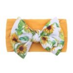 1Pc New Printed Twill Bubble Bow Baby Headband For 0-3 Years Old - Image 4
