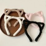 1/4Pcs Fashion Hollow Cat Ears Headband, Girl Cute Plush Headband, Washing Face Headwear Hair Accessories - Image 10