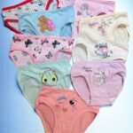 4Pcs Girls' Cute Animal & Floral Print Underwear - Soft Stretchy Comfort Briefs With Elastic Waistband, Assorted Colors (Pink, Blue, White, Light Green) For Youngsters & Youngsters, Youngsters Underwear, Playful Design, Comfortable Fit