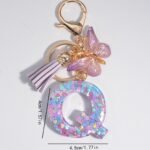Butterfly Letter Keychain Pendant Key Chain, Girls Accessories, School Bag Pendant - Image 20