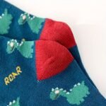 5 Pairs Boys' Cartoon Dinosaur Print Knit Socks - Breathable Polyester Blend, All-Season Casual Socks With Playful Dinosaur & Cloud Designs, Machine Washable For Youngsters & Youngsters, Dinosaur Clothes, Youngsters'S Footwear, Fun Youngsters'S Footwear, Comfortable Youngsters'S Wear, Youngsters Socks, Youngsters Footwear, Fun Patterns, Soft Material, Youngsters - Image 10