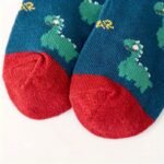 5 Pairs Boys' Cartoon Dinosaur Print Knit Socks - Breathable Polyester Blend, All-Season Casual Socks With Playful Dinosaur & Cloud Designs, Machine Washable For Youngsters & Youngsters, Dinosaur Clothes, Youngsters'S Footwear, Fun Youngsters'S Footwear, Comfortable Youngsters'S Wear, Youngsters Socks, Youngsters Footwear, Fun Patterns, Soft Material, Youngsters - Image 8