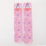 Girl'S Cartoon Cute Animal Striped Pattern Knee High Socks, Party Stockings For Autumn Winter, Leg Warmers - Image 8