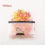 1000Pcs Colorful Rubber Bands Hair Ties, Scrunchies, Headbands, Hawaiian Style Beach Wedding Everyday Hair Accessories - Image 15