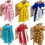 2Pcs Set Girls' Tassel Ponytail Holder With Cute Bow Elastic Hair Band Headband Fashionable Hair Accessory - Image 2