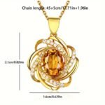 1Pcs Fashionable Elegant Spiral Flower Women'S Pendant Necklace Exquisite Valentine'S Day Wedding Bridal Jewelry Gift - Image 6