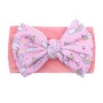 1Pc New Printed Twill Bubble Bow Baby Headband For 0-3 Years Old - Image 2