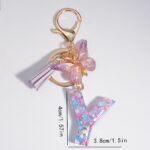 Butterfly Letter Keychain Pendant Key Chain, Girls Accessories, School Bag Pendant - Image 24