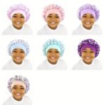 Unicorn Cartoon Printed Children'S Satin Sleep Cap Baby Hair Care Cap - Image 7