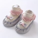 Soft Non-Slip Baby First Walkers Shoes - With Bow Accent, Pastel Pink/Beige/, Non-Toxic Gripping Soles For Toddlers Learning To Walk, All-Season Infant Floor Socks For Boys & Girls - Ideal Birthday Or Christmas Gift, Toddler Walking Aid, Stylish Toddler Footwear, Comfortable Toddler Footwear, New Parents - Image 5