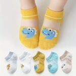 5Pairs Boys Girls Kids Thin Mesh Breathable Soft Comfy Socks, Cartoon Cute Socks, Children'S Trendy Socks For Spring Summer - Image 9