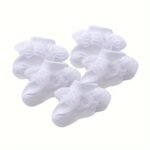 5 Pairs Of Children'S Baby Socks Spring And Autumn Season Pure Baby Girl Newborn Mesh Breathable Summer Princess Socks Children'S Lace Lace Lace Leggings - Image 7