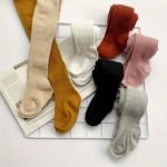 1Pc Girls' Soft Warm Knitted Footed Pantyhose - Cozy Elastic Opening Tights For Spring & Autumn, Solid Color Dance Dress Socks For Youngsters Youngsters Youngsters'S Leggings Youngsters Socks, Youngsters Girl Socks, Youngsters Mobility Wear, Ribbed Cuff Design, Comfortable Wear