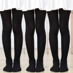3-Pack Girls' Velvet-Like Dance Tights - 95% Nylon & 5% Spandex, Solid Color Ballet & Everyday Leggings For Ages 3+, Spring/Fall Hand Wash Only - Image 9