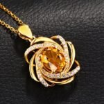 1Pcs Fashionable Elegant Spiral Flower Women'S Pendant Necklace Exquisite Valentine'S Day Wedding Bridal Jewelry Gift - Image 3