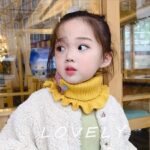 Youngsters' Winter Knitted Bibs - Windproof Warm Ruffled Collar With Cute Cartoon Animal Applique, Soft Multicolor Options For Boys & Girls, Hand Wash/Dry Clean, Mealtime Apparel - Image 14