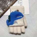Boys' Winter Gloves With Cartoon Dinosaur Design - 100% Nylon, Snug Fit Button Closure, Lightweight Warmth For Daily Play & New Year Celebrations (Mixed Colors) - Image 11