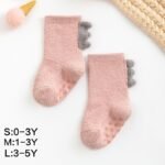 1Pair Baby Floor Socks Thickened Warm Non-Slip Cute Dinosaur Toddler Socks For Boys And Girls - Image 15