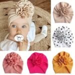 Adorable & Cozy Baby Flower Turban Hats - Soft Head Wraps For Newborns & Nursery Cuteness!