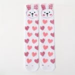 Girl'S Cartoon Cute Animal Striped Pattern Knee High Socks, Party Stockings For Autumn Winter, Leg Warmers - Image 9