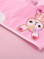 4-Pack Girls' Cute Bunny & Cat Print Boxer Briefs - Soft Stretchy Mid-Rise Underwear With Pastel Colors, All-Season Comfort, Regular Fit For Youngsters & Youngsters, Youngsters Underwear, Playful Youngsters' Apparel, Comfortable Youngsters' Wear - Image 8