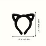 1/4Pcs Fashion Hollow Cat Ears Headband, Girl Cute Plush Headband, Washing Face Headwear Hair Accessories - Image 6