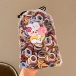 100Pcs Basic Cute Girl Hair Rings That Don'T Damage Hair, High Ponytail Hair Ties, Durable And High Elastic Rubber Bands - Image 12
