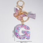 Butterfly Letter Keychain Pendant Key Chain, Girls Accessories, School Bag Pendant - Image 13