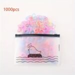 1000Pcs Colorful Rubber Bands Hair Ties, Scrunchies, Headbands, Hawaiian Style Beach Wedding Everyday Hair Accessories - Image 7
