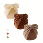 3Pcs Infant And Newborn Hat, Soft Infant/Newborn Tie Head Cover - Image 4