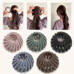 1Pc Matte Bird'S Nest Hair Clip - Enchanting Ponytail & Bun Maker For Women, Durable Plastic, Ideal For Parties, Fantasy-Themed Events, Casual Hairstyle Enhancer|Fantasy Hair Clip|Spiral Design Clip