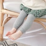 Baby Girls Rib Knit Slim Legging Solid Cotton Blend Pants Little Girls Stretch Leggings Footless Leggings Tight Fit - Image 6