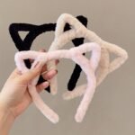 1/4Pcs Fashion Hollow Cat Ears Headband, Girl Cute Plush Headband, Washing Face Headwear Hair Accessories - Image 4