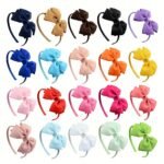 Solid Color Bowknot Head Hoop Cute Simple Decorative Hair Accessory Polyester Headwear For Baby Girls, Ideal Choice For Gifts Christmas Gift