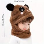 Cozy & Cute Youngsters' Animal-Themed Plush Hat With Ear Covers - Stretchy, Warm Neck Warmer For Boys & Girls, Perfect For Fall/Winter - Image 6
