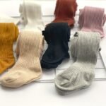 1Pc Girls' Soft Warm Knitted Footed Pantyhose - Cozy Elastic Opening Tights For Spring & Autumn, Solid Color Dance Dress Socks For Youngsters Youngsters Youngsters'S Leggings Youngsters Socks, Youngsters Girl Socks, Youngsters Mobility Wear, Ribbed Cuff Design, Comfortable Wear - Image 6