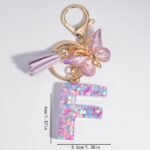 Butterfly Letter Keychain Pendant Key Chain, Girls Accessories, School Bag Pendant - Image 11