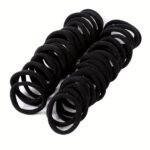 50Pcs Girls' Hair Tie Rubber Band Fashion 5Cm Basic Hair Ring Seamless High Elastic Towel Circle High Ponytail Durable Women'S Head Tie - Image 5