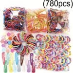 780Pcs Girls Hair Accessories, Elastic Hair Ties, Simple Hairpins, Ponytail Holders Rubber Hair Bands, For Birthday (Halloween, Christmas, Thanksgiving Gift - Image 8