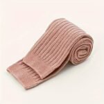 Baby Girls Rib Knit Slim Legging Solid Cotton Blend Pants Little Girls Stretch Leggings Footless Leggings Tight Fit - Image 7