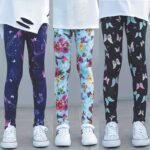 1/2Pcs Girls' Pants Youngsters'S Elastic Bottoming Pants Printed Long Pants Non-Ball