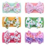 1Pc New Printed Twill Bubble Bow Baby Headband For 0-3 Years Old - Image 8
