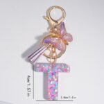 Butterfly Letter Keychain Pendant Key Chain, Girls Accessories, School Bag Pendant - Image 22